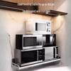Modern Wall-Mounted Kitchen Shelf for Microwave & Spices