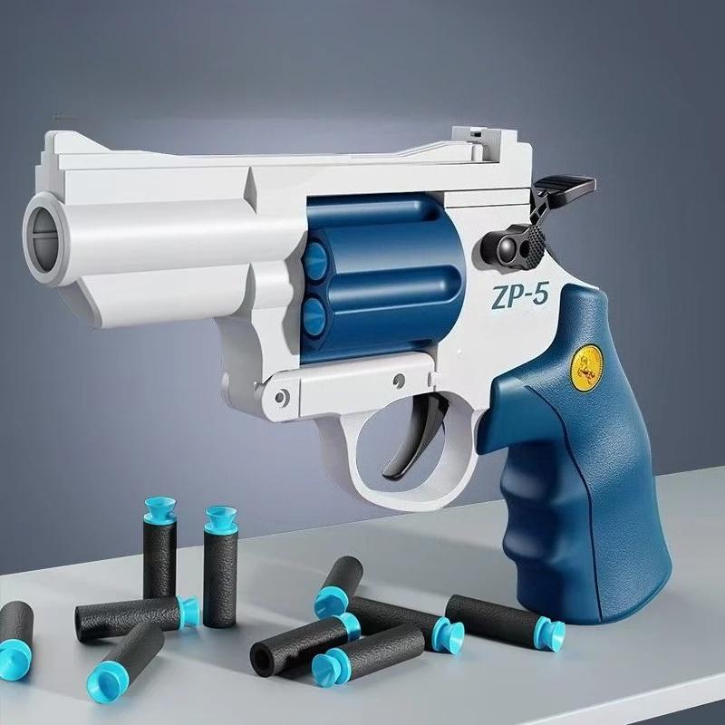 Manual ZP5 Toy Pistol Gun for Kids Outdoor Fun Shooting Game EVA Soft Dart Bullet Launcher Toy Gun for Children's Birthday Gift