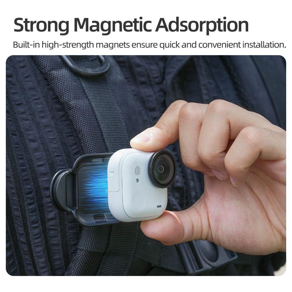 Magnetic Backpack Clip Holder Quick Release Anti-Shake Camera Mount Holder Lightweight Mini Camera Bracket for Insta360 Go Ultra