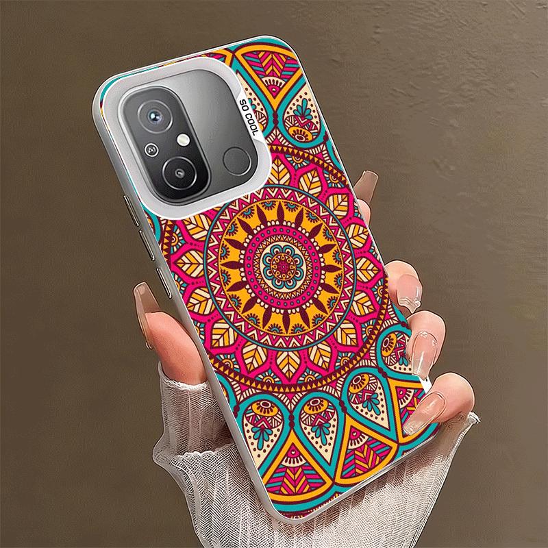 Mandala Style Pattern Shockproof Phone Case for Xiaomi Poco X7 X6 X5 X3 Pro F7 Ultra M8 Redmi 15C 15 14C 13C 12C 10C 13 12 10