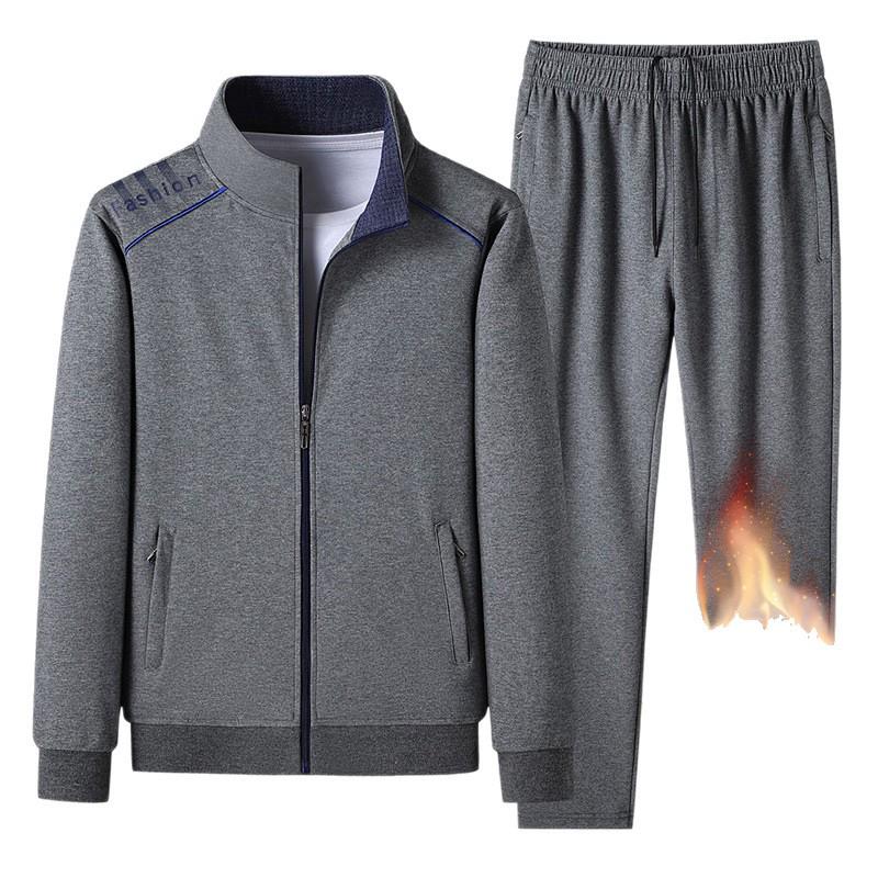 Men's Loose Fit Sportswear Set for Middle-Aged and Elderly - Long Sleeve, Casual, Ideal for Spring/Autumn/Winter