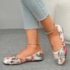 Fashion 2025 Ladies Retro Footwear Flower Embroidery Hollow Out Breathable Lightweight Large Size Flat Casual Shoes