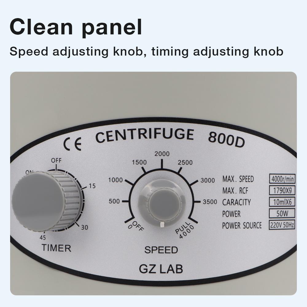 Laboratory Electric Centrifuge Low Speed Adjustable 4000rpm 1790xg 6*10ml Plasma Serum PRP PRF Separate Machine Timed Centrifuge