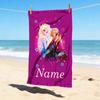 Custom Name Forest Friends Stylish Digital Printing Beach Towel Quick‑Drying Absorbent Blanket for Beach Pool Gym Travel