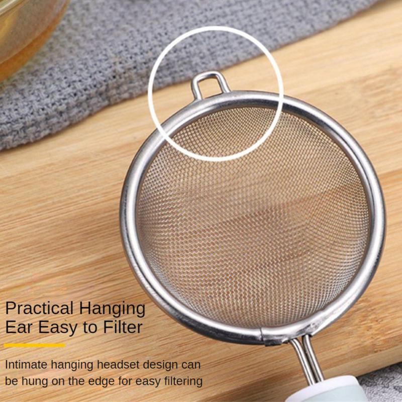 1 st Rostfria Silar Liten Mellan Stor Storlek Metallsikt Med Robust Handtag Finsilssilar För Kök Ris Juice