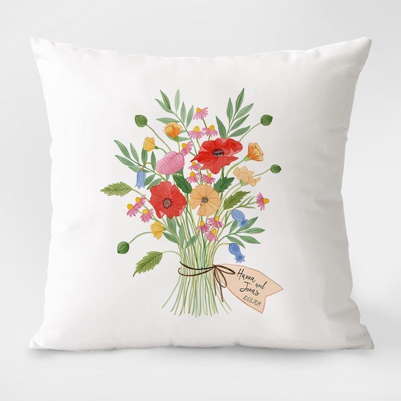 Simple Floral Pillowcase Dormitory Decoration Office Living Room Sofa Home Pillowcase