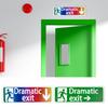 Acrylic Dramatic Exit Sign Colorful Theatrical Exit Sign Plate Wall Sign For Garage Restaurant Bar Room Home Decoration