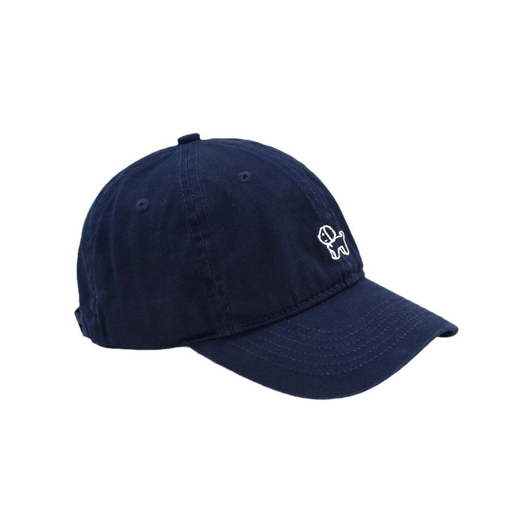 Color blocked Puppy Embroidered Hat Women's White Summer Sun Protection Baseball Hat Men's Hat Wash