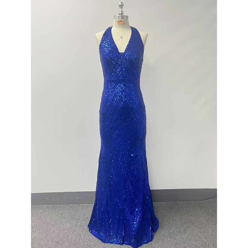 Wedding Dress Long Maix Sexy Birthday Party Dress Blue Dress Royal Blue S