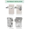 Reversible Access Bathroom Security Door Lock For Motorhome Marine Toilet Corrosion Proof Metal Construction