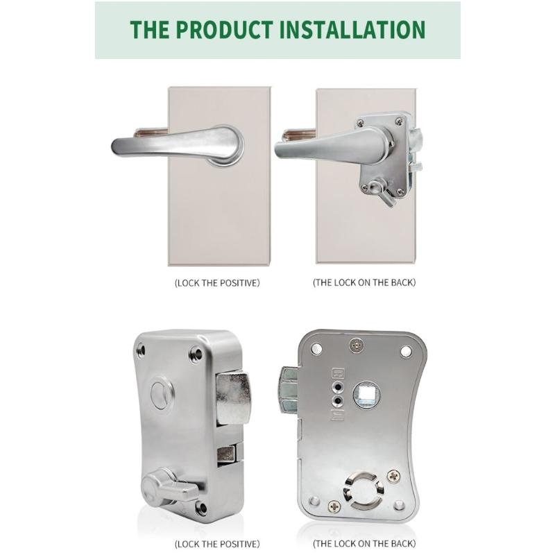 Reversible Access Bathroom Security Door Lock For Motorhome Marine Toilet Corrosion Proof Metal Construction