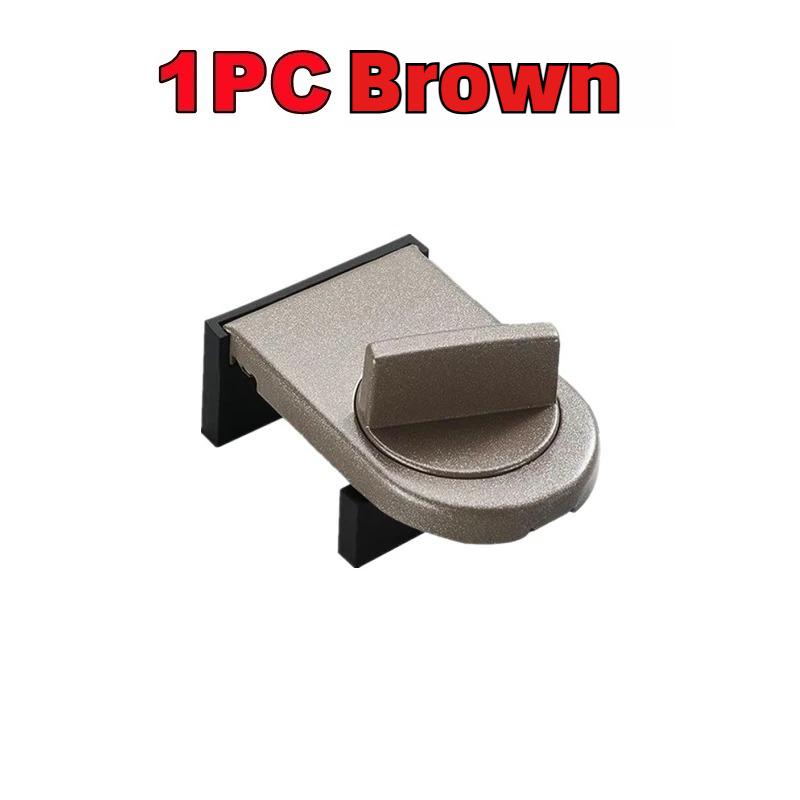 

New 3/2/1PCS Alloy Sliding Door Window Safety Lock Adjustable Security Door Locks Anti-theft Protection Lock Home Safety Latches Brown-1pc