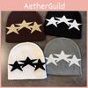 Beanie Winter Fall Knitted Cap With Star Pattern For Casual Gift Streetwear