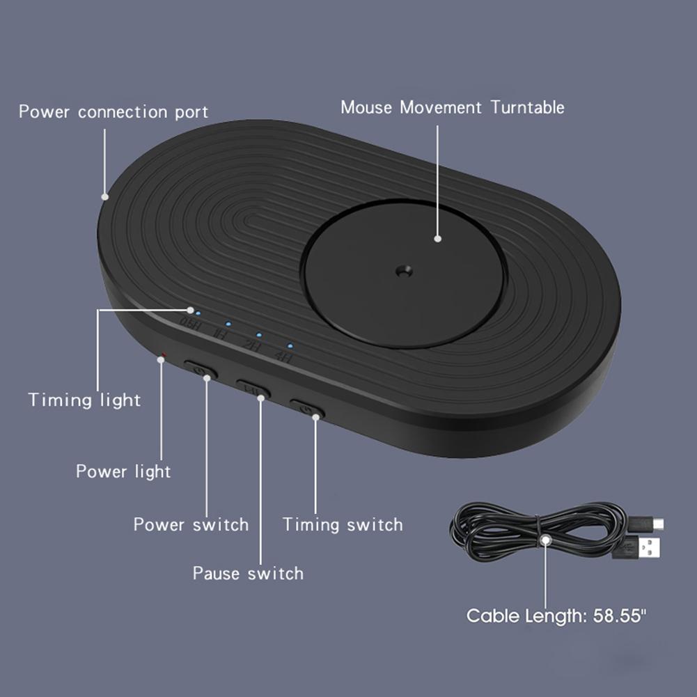 Mouse Jiggler Mouse Mover with Timer/Switch Button Undetectable Moves Mouse Automatically USB C Cable Keep For PC Screen Active