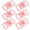 6pcs Pet Collar Holder for   Silicone Anti Lost Protective Cat Collars Case for Cat Dog Pet Collar