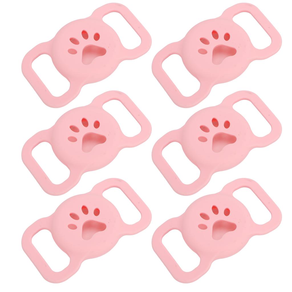 6pcs Pet Collar Holder for Silicone Anti Lost Protective Cat Collars Case for Cat Dog Pet Collar