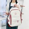 Schoolbag University Campus School Bag Female Korean Version Mori Small Fresh Junior High School Student Solid Color Simple Multi-layer Computer