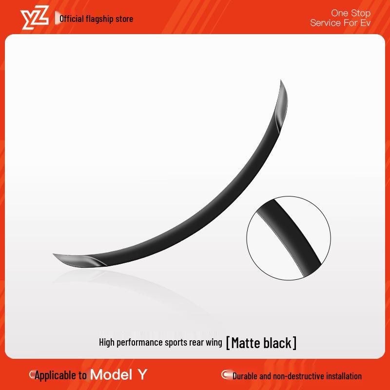 Refurbished Tesla Model Y Carbon Fiber Rear Spoiler for High-Performance P Version Tesla Model Y
