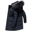 Canada Fashion Winter Jacket Men Down Coat Parka Men's White Goose Down Jackets Fur Collar Hooded Warm Thick Long Padding HWY287