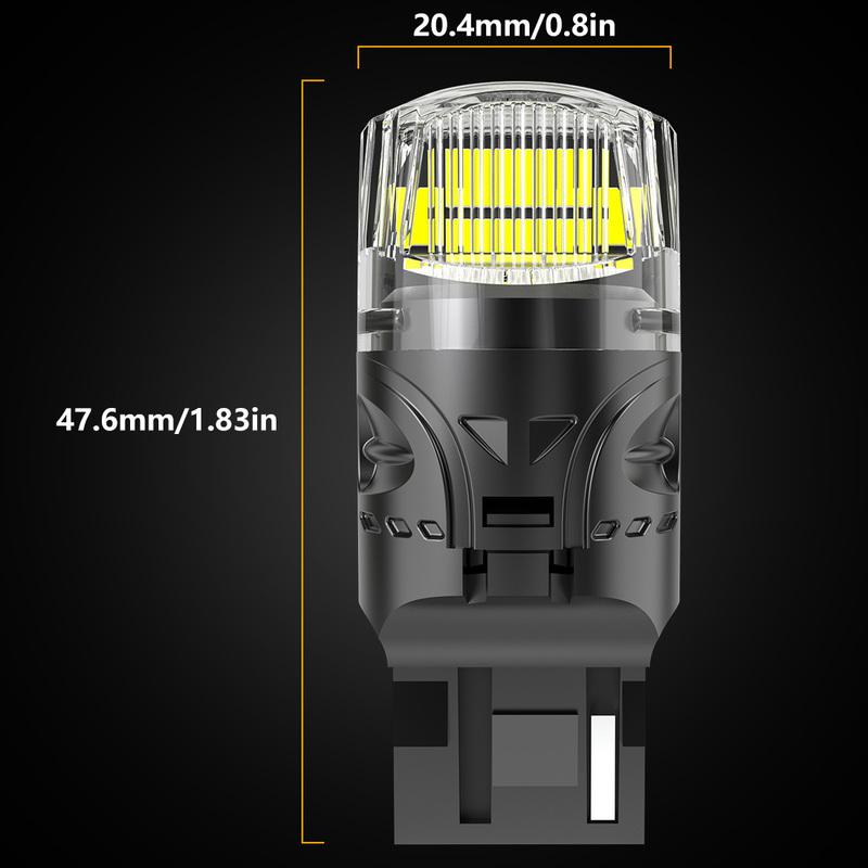 Katur 2x T20 7440 W21W Car Led Bulb Reverse Bulb Turn Signal Light 7440 w21w Replacement Bulb Super Bright 6000K White For Mazda