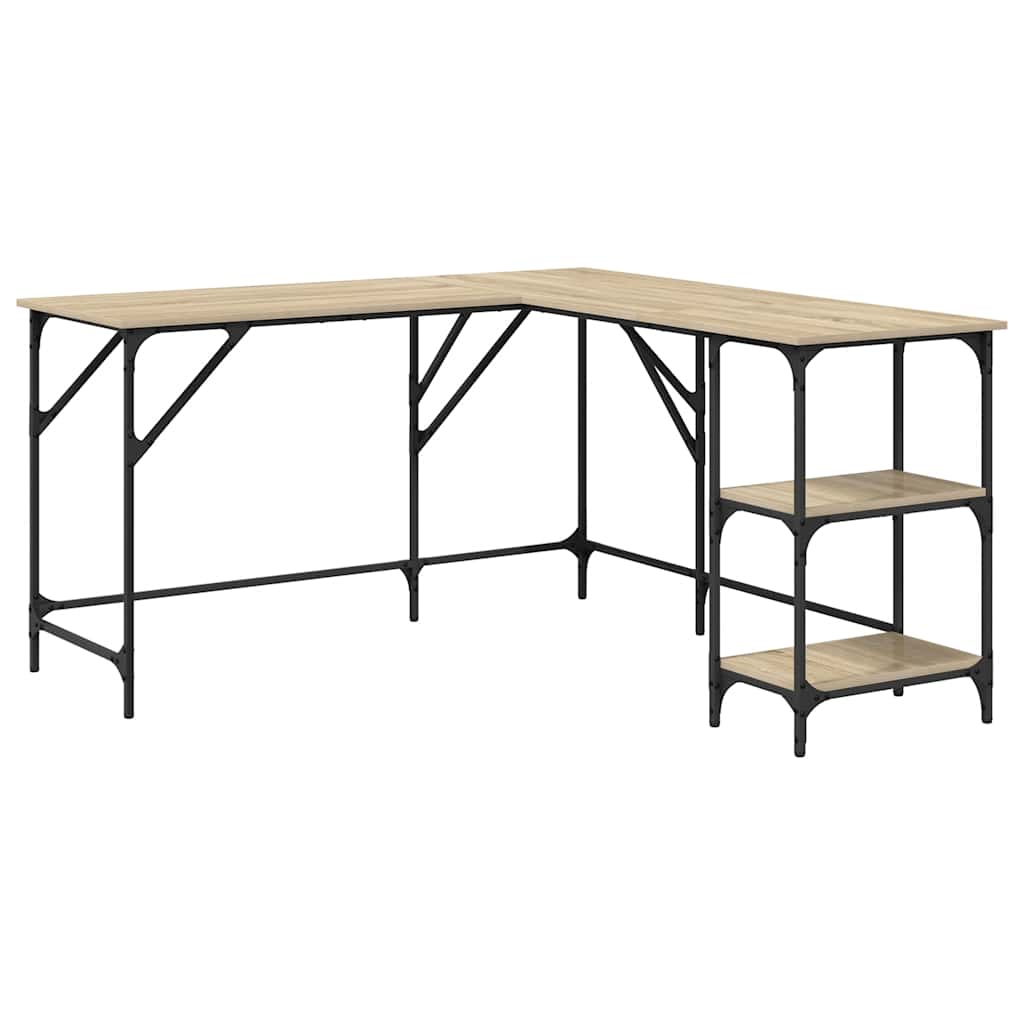 Desk Sonoma Oak 139x139x75 cm Particleboard