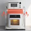 Stainless Steel Pull-Out Microwave & Rice Cooker Countertop Storage Rack