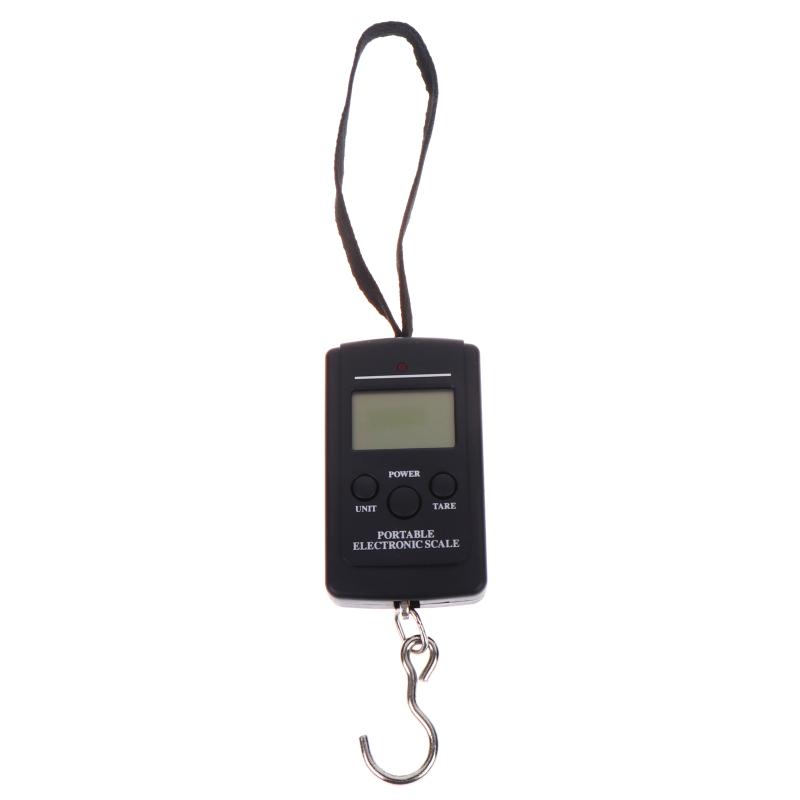 

40Kg Multifunctional Mini Electronic Digital Portable Hanging Scale Weighs Tool For Fishing Luggage Suitcase Travel Hook Scales чёрный