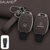 Coque de protection en cuir pour clé de voiture en métal avec porte-clés Pour Mercedes Benz W203 W204 W211 W212 W164 W221 R171 Accessoires Auto 6U