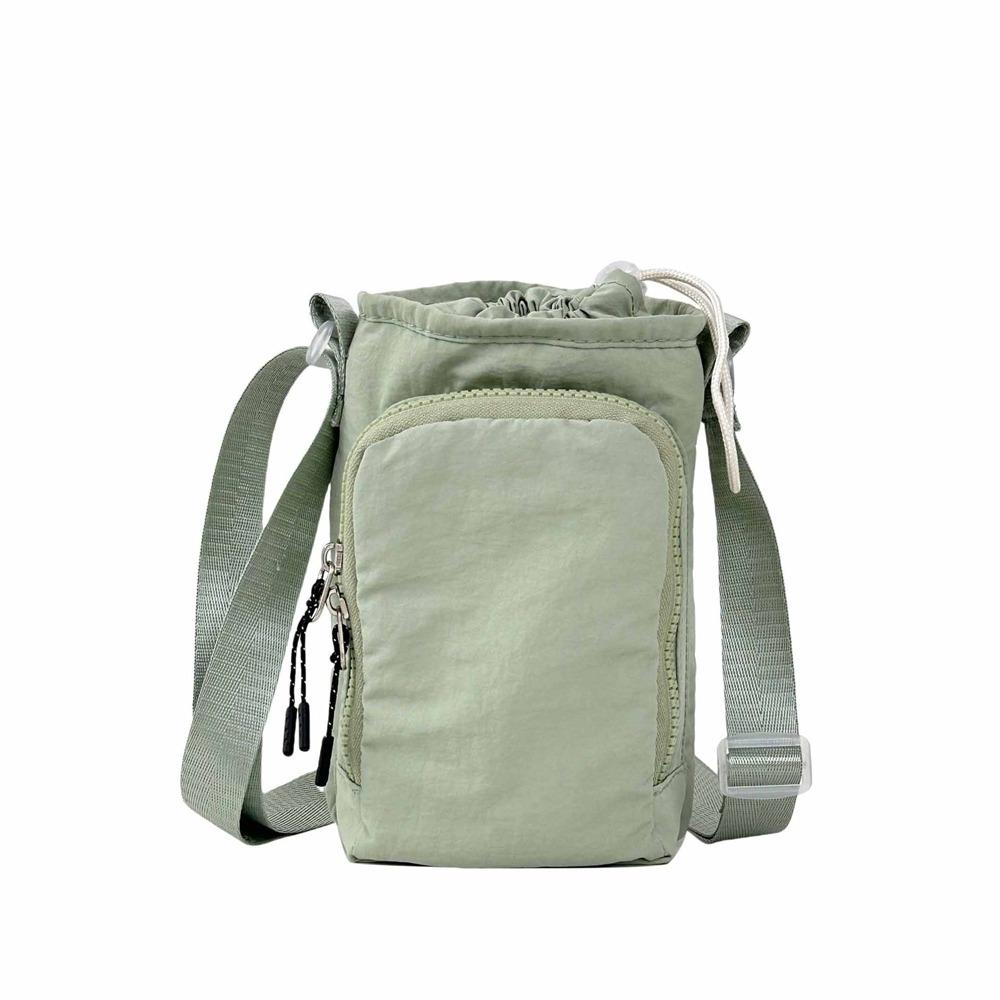 

Quick Drying Water Bottle Carrier Bag Shoulder Strap Crossbody Water Bottle Purse Picnic зелений
