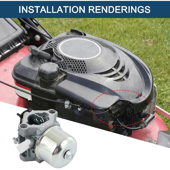 Carburetor Carb Replacement For BS 19E412 19E416-0108 19E417 19F412-0136 Replace 497164, 497844, 499029 with Mount Gasket