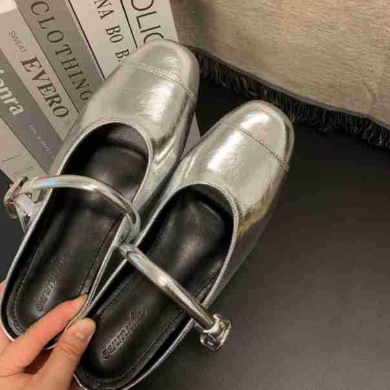 

Silver half-drag inner height increase 5cm shell style Mary Jane small fashion height increase single shoes 34 серебряный