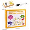 Montessori Fraction Learning Math Toy Arithmetic Teaching Aids Paper Card Early Educational Toys for Children Christmas Gifts