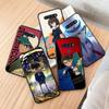 AD54 Detective Conan Black Case for iPhone 16 15 Plus 14 13 12 11 Pro 8 7 6S SE 5S X XR XS Max Realme C30 C33 C31 9I Huawei Y8P Y9 Sofe Cover