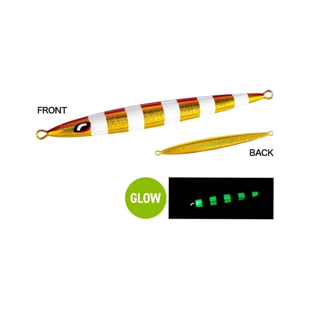 Shimano Ocea Stinger Butterfly Pebble Stick 300g Offshore Jig Red Gold Zebra