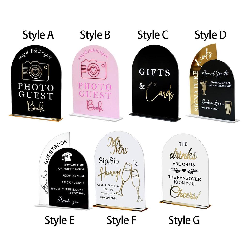 Acrylic Wedding Sign Birthday Please Sign Our Guestbook Restaurant Special Event Modern Ornament Guest Book Sign with Base