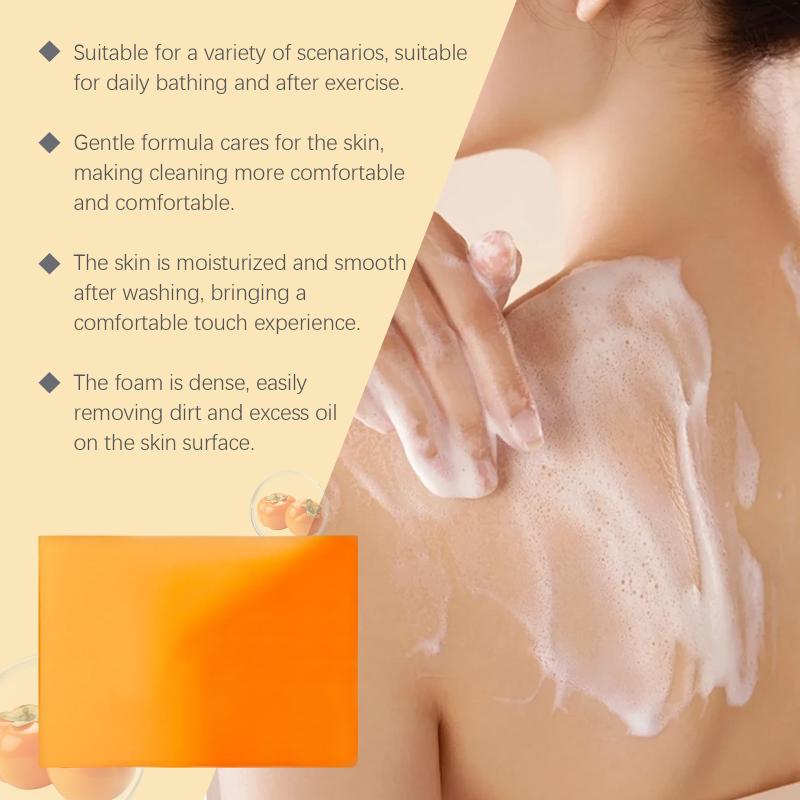 Oceaura Handmade Soap Persimmon Fragrance Odor-Eliminating Natural Deep Cleansing Refreshing Gentle Hydration Bath Soap