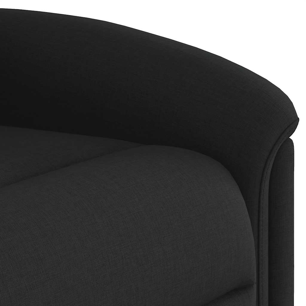 Recliner Chair with Lift Assist Black Fabric