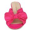 Allegra K Women's Slide Sandals with Chunky Heel and Bow, Hot Pink, Size 25.5cm