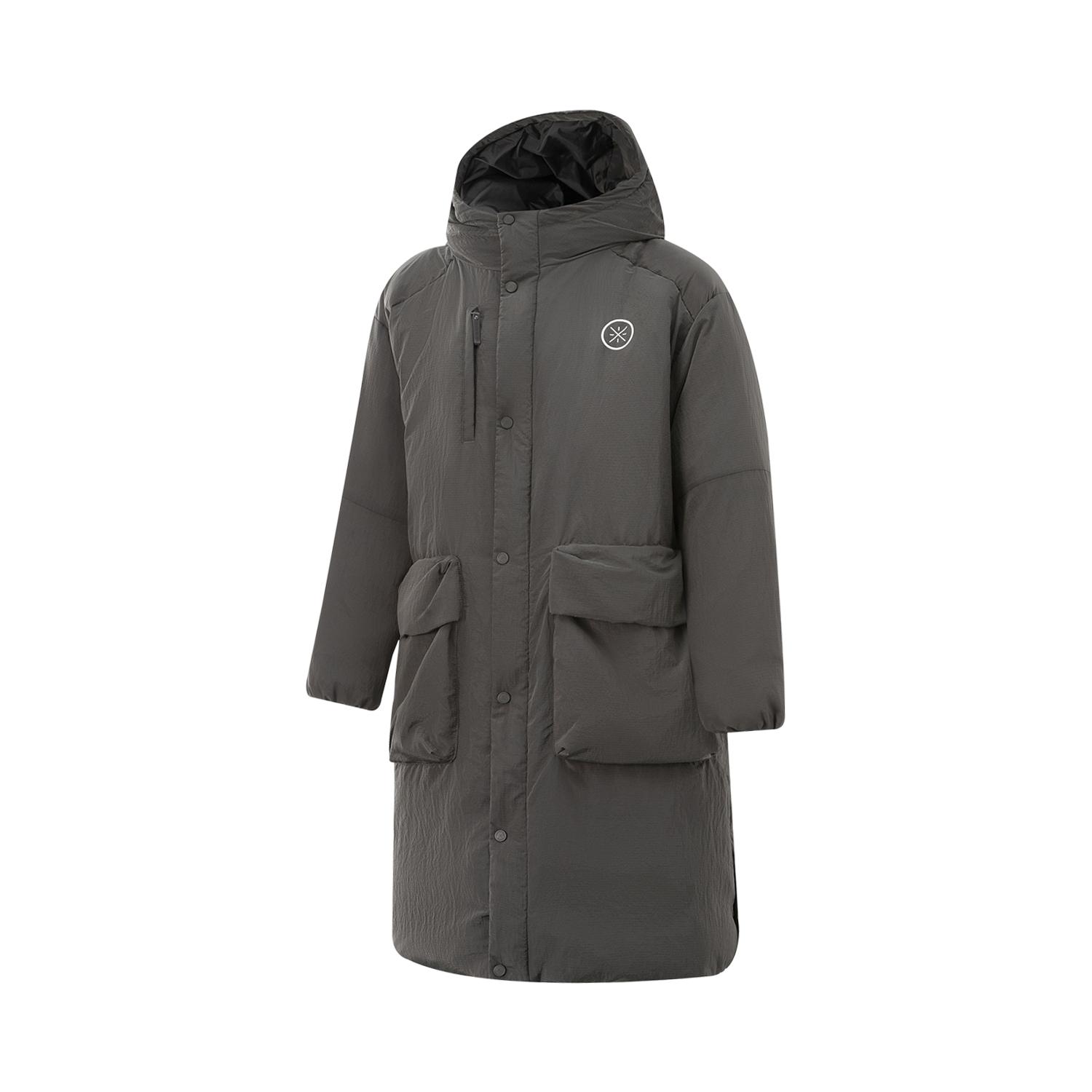 

Li Ning Wade Series Simple Hooded Comfortable Warm Loose Long Down Jacket Men Outerwear AYMU009-3 2XL