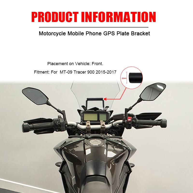 MT09 Motorcycle Phone Navigation Mount Mounting Bracket Adapter Holder For Yamaha Tracer 900 FJ-09 Tracer900 MT-09 2016 2017