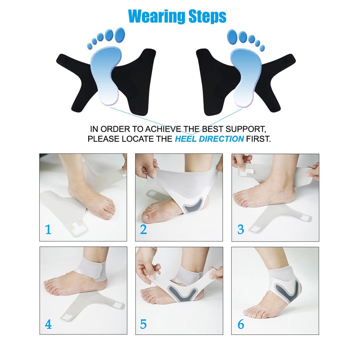 

Ankle Brace for Sprained Ankle, Breathable Neoprene Ankle Brace Adjustable Compression Ankle Support for Sports Protect, Arthritis, Achilles Medium