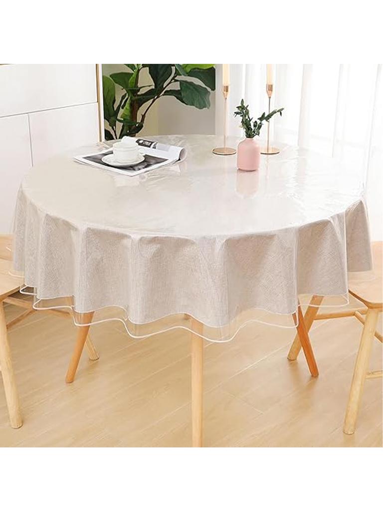 1pc54IN transparent plastic tablecloth protective cover, oil-proof transparent tablecloth, furniture kitchen home