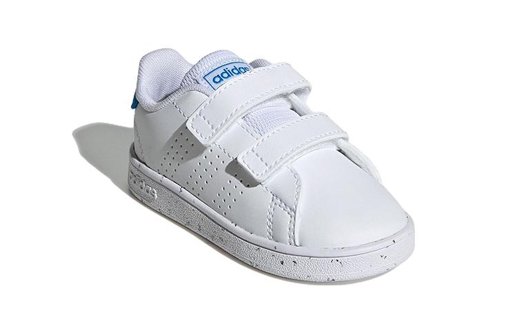 Adidas Neo ADVANTAGE Advancourt Anti Slip Wear Resistant Low Top Skateboard Shoes White Blue Infant And Toddler GW6498