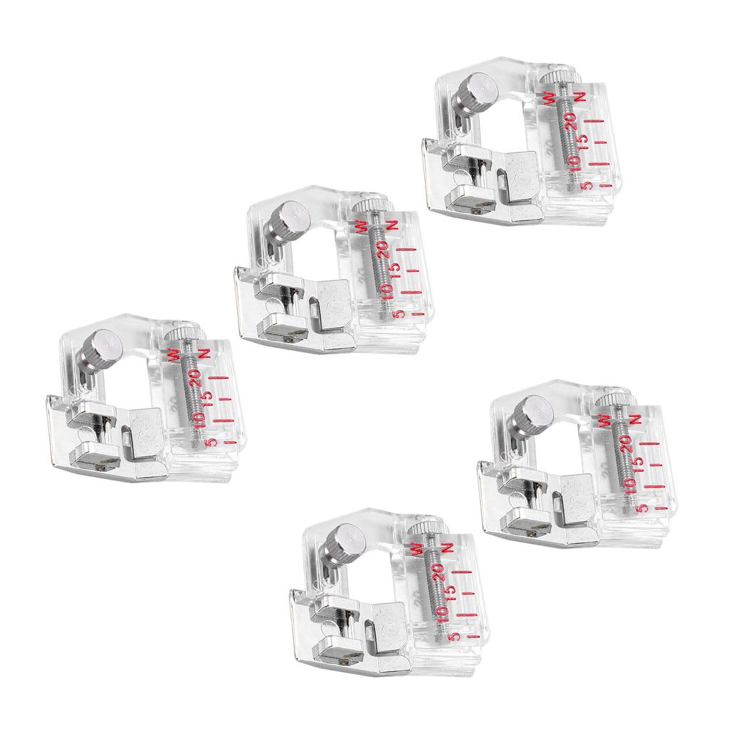 5PCS Bias Tape Foot Portable Multifunction Adjustable Width Stainless Steel Bias Binding Foot