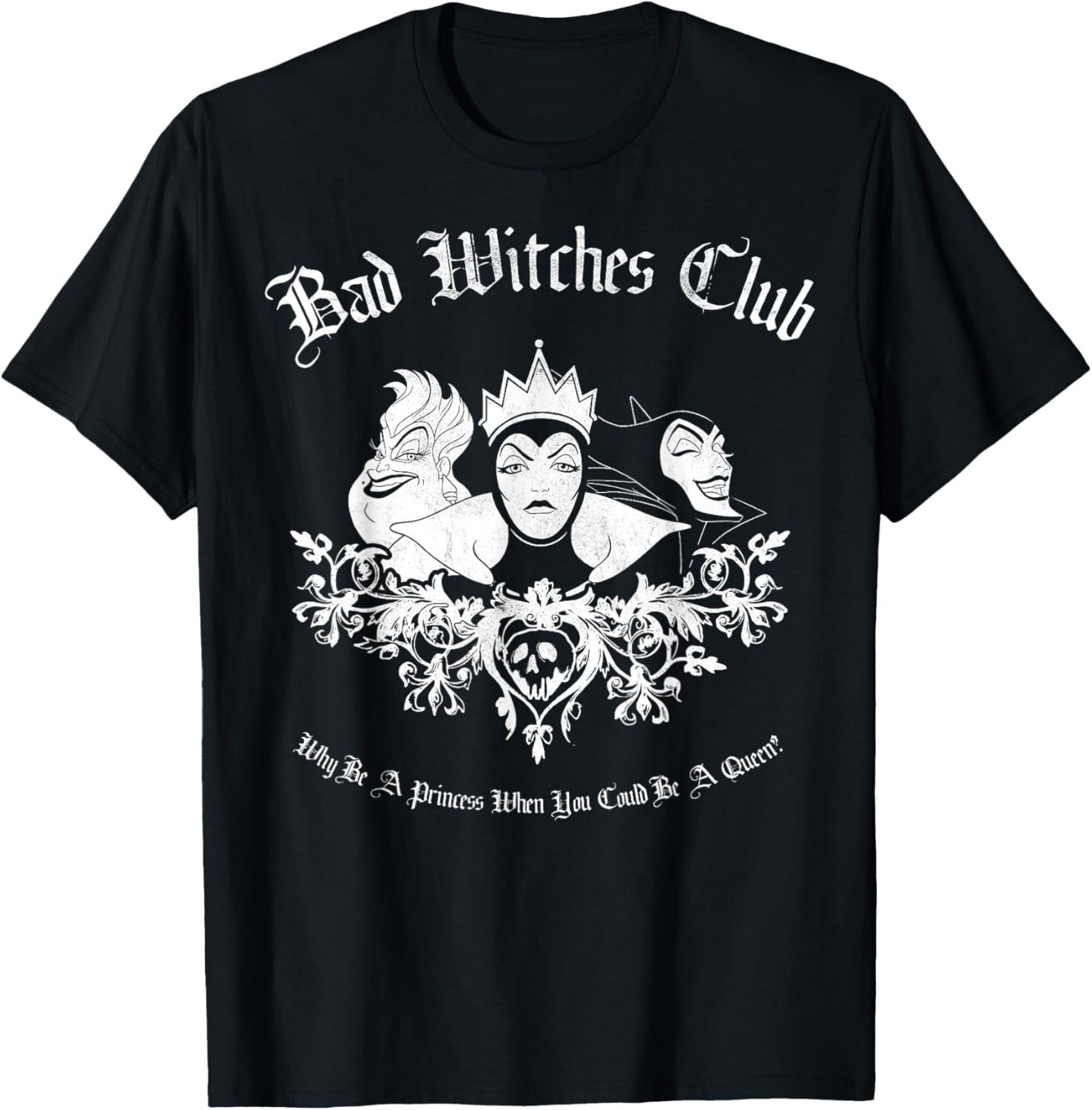 New Disney Villains Bad Witches Club Group Shot Vintage Fashion Casual T-Shirt S-4XL Four Seasons XXL