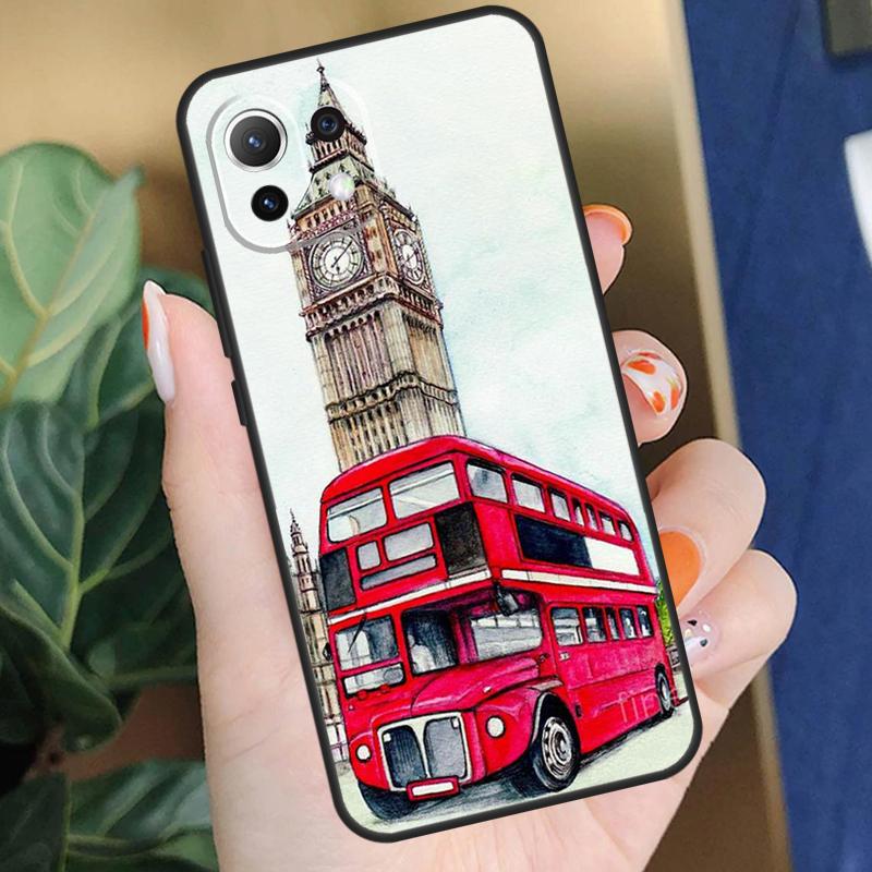 London Red Bus Big Ben Case For Xiaomi 17 Pro Max 14 15 Ultra 13T 14T 15T Pro POCO F8 F7 F5 F6 X5 X6 X7 Pro Coque