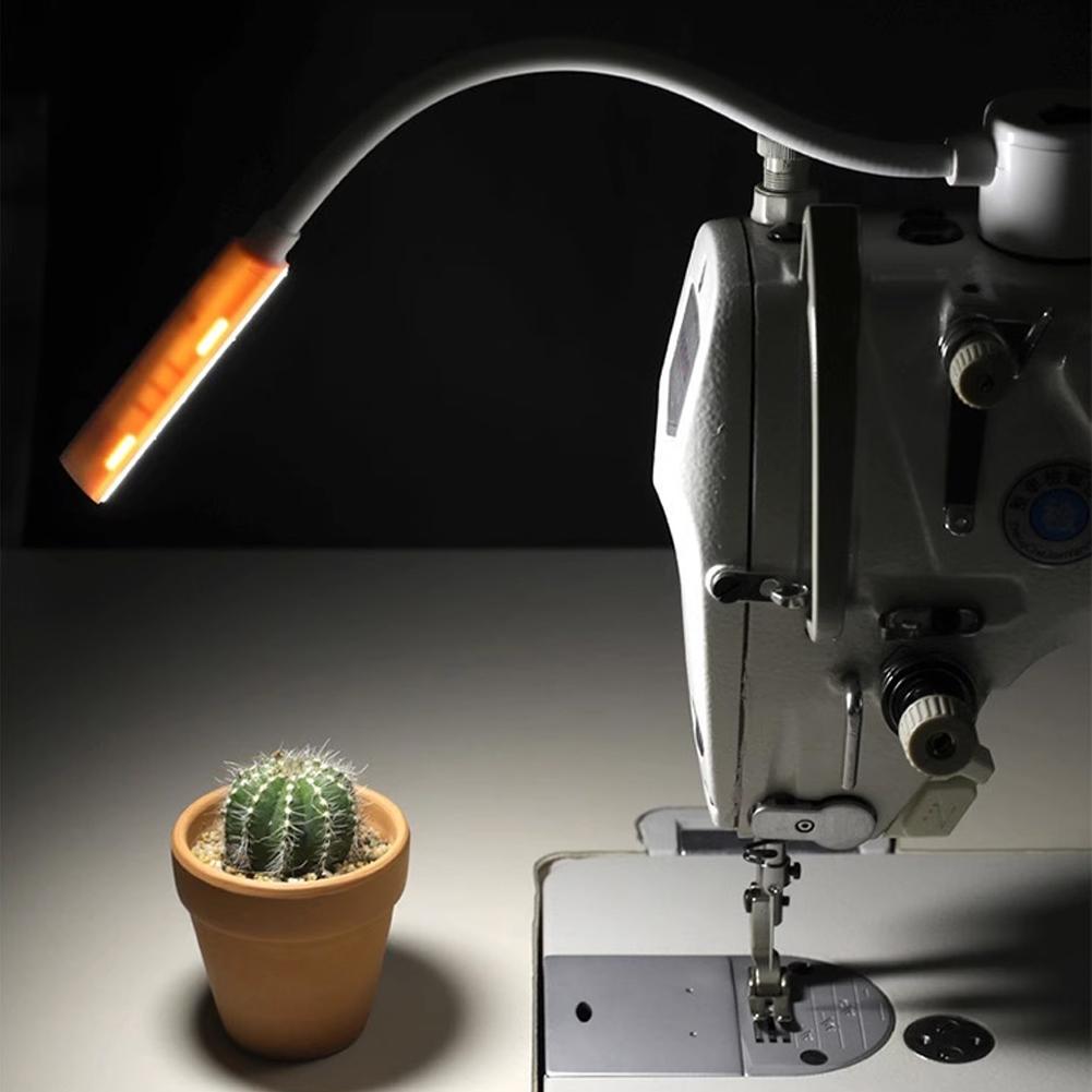 Sewing Machine Light Dimmable LED Work Lamp With 360° Accessories Light Anti-Scratch Base Gooseneck Crafts Bright Eye-Prote T8R0