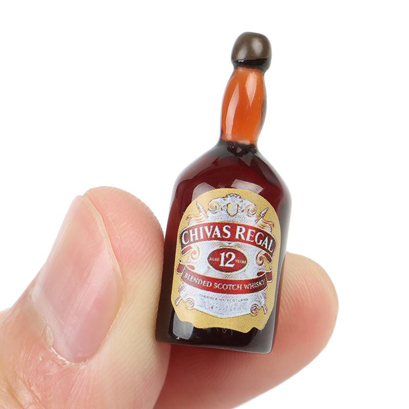 10Pcs Mini Wine Bottles Model Dollhouse Miniature 1:12 For Doll House Decoration