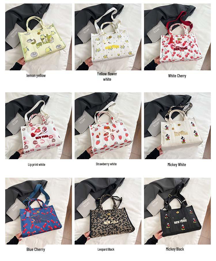 2025 Hot-Selling Large Capacity Canvas Tote: Stylish Commuter & Crossbody Bag.