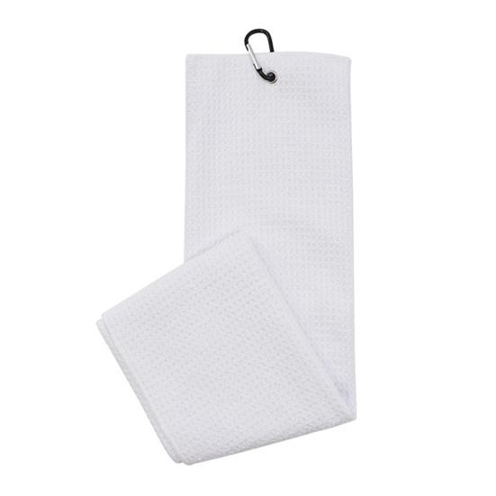 Golfový ručník s karabinou Absorpční mikrovláknový ručník Vaflová struktura Golfová utěrka se sponou na vozík, hole nebo bag Golfové příslušenství Čištění